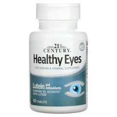 21st Century, добавка для здоровья глаз, лютеин и антиоксиданты, 60 таблеток (CEN-27452), фото
