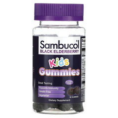 Sambucol, Черная бузина, жевательные таблетки для детей, 30 шт (SBL-00160), фото