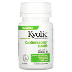 Kyolic, Экстракт выдержанного чеснока, для сердечно-сосудистой системы, формула 100, 100 таблеток (WAK-10031), фото