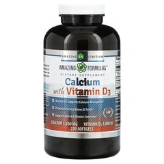 Amazing Nutrition, Кальцій з вітаміном D3, 220 капсул (AMN-02934), фото