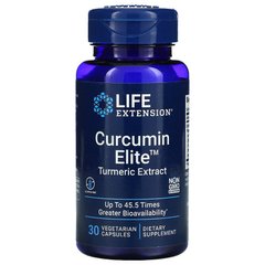 Life Extension, Curcumin Elite, екстракт куркуми, 30 рослинних капсул (LEX-24673), фото