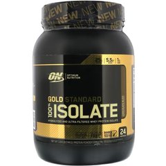Optimum Nutrition, Gold Standard 100% Isolate, ізолят, шоколадний смак, 744 г (OPN-06091), фото