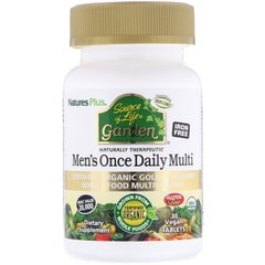 Nature's Plus, Source of Life Garden, мультивітаміни для чоловіків для прийому один раз на день, 30 веганських пігулок (NAP-30745), фото