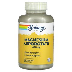 Solaray, Аспартат магнію, 400 мг, 180 рослинних капсул (SOR-13223), фото