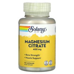 Solaray, Цитрат магния, 400 мг, 90 вегетарианских капсул (SOR-46301), фото