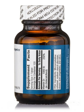 Metagenics, Вітамін Д3, 1000 МО, 120 таблеток (MET-91442), фото