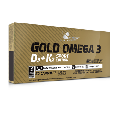 Olimp Nutrition, Gold Omega 3 D3 + K2 sport edition 60 капс (811769), фото