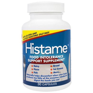 Naturally Vitamins, Histame, харчова добавка для підтримки при непереносимості харчових продуктів, 30 капсул (NTV-50000), фото