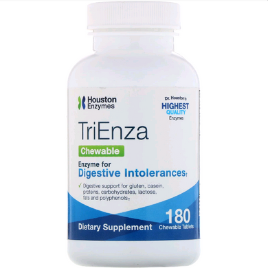Травні ферменти TriEnza, Houston Enzymes, 180 жувальних таблеток (HNI-00030), фото