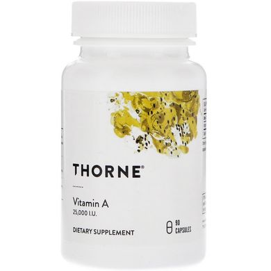 Вітамін А, Thorne Research, 90 капсул, (THR-09702), фото