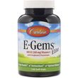 Carlson Labs, E-Gems Elite, вітамін E, 268 мг (400 МО), 120 м'яких гелевих капсул (CAR-00771)