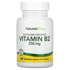 Nature's Plus, Вітамін B-2, 250 мг, 60 таблеток (NAP-01635), фото