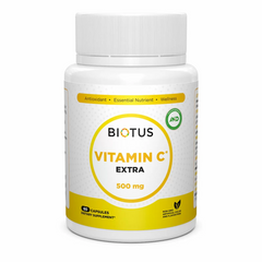 Biotus, Вітамін С екстра, Extra C, 500 мг, 60 капсул (BIO-530791), фото