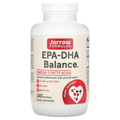 Jarrow Formulas, EPA-DHA Balance, 600 мг, 240 мягких таблеток (JRW-16039), фото
