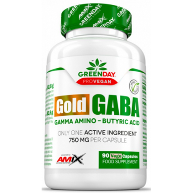 Amix, GreenDay ProVegan, GABA, 750 мг, 90 вегетеріанських капсул (817899), фото