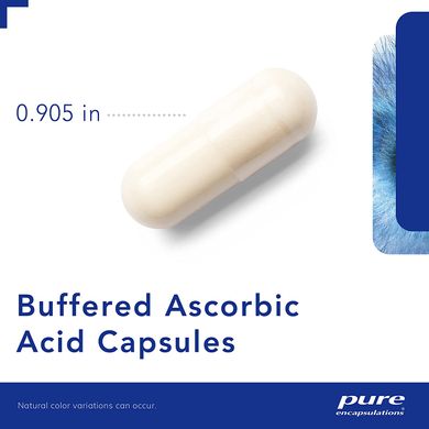 Буферизована аскорбінова кислота, Вітамін С, Buffered Ascorbic Acid, Pure Encapsulations, 90 капсул (PE-02003), фото