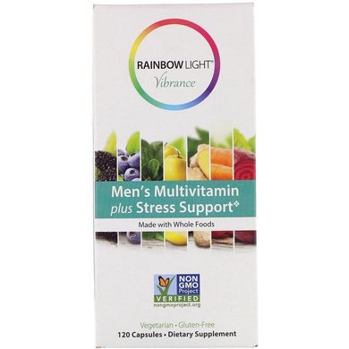 Стресс формула для мужчин, Vibrance Men's Stress Support, Rainbow Light, 120 капсул (RLT-78061), фото