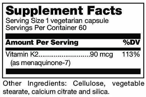 Витамин К2, Vitamin K2, Menaquinone-7, Douglas Laboratories, 60 капсул (DOU-97923), фото