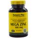 Nature's Plus NAP-03660 Nature's Plus, Mega Zinc, тривале вивільнення, 100 мг, 90 таблеток (NAP-03660) 3