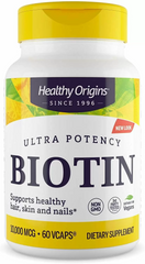 Healthy Origins, Біотин, 10000 мкг, 60 капсул (HOG-25112), фото