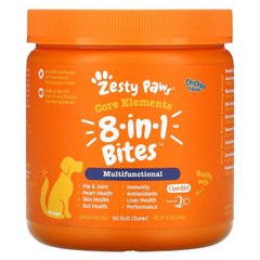 Zesty Paws, Multivitamin Bites, мультивитаминная добавка для собак 5 в 1, для повышения тонуса, для любого возраста, со вкусом курицы, 90 мягких жевательных таблеток, 360 г (ZTP-00750), фото