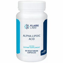 Альфа-липоевая кислота, Alpha-Lipoic Acid, Klaire Labs, поддержка печени, 150 мг, 60 капсул (KLL-29306), фото