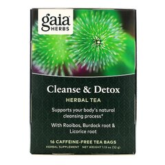 Gaia Herbs, очищение и детокс, без кофеина, 16 чайных пакетиков, 32 г (GAI-14532), фото