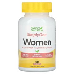 Super Nutrition, SimplyOne, мультивітаміни та корисні трави для жінок, 90 таблеток (SPN-00213), фото