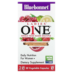 Bluebonnet Nutrition, Ladies 'ONE, комплексні продукти на основі цілісних продуктів, 30 рослинних капсул (BLB-00132), фото