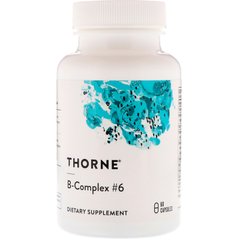 Thorne Research, Комплекс витаминов группы B, B-Complex #6, 60 капсул (THR-10603), фото