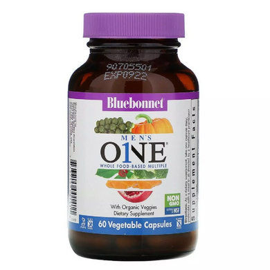 Мужские Мультивитамины, Men's One, Bluebonnet Nutrition, 60 вегетарианских капсул (BLB-00141), фото