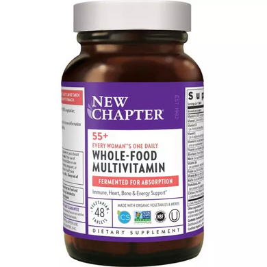 New Chapter, мультивітаміни для жінок віком від 55 років, один раз на день, 48 вегетаріанські таблетки (NCR-90124), фото