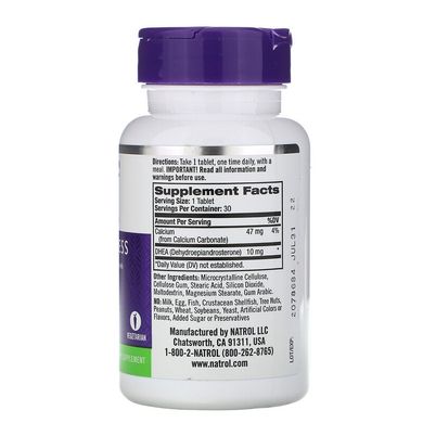 Natrol, ДГЕА, 10 мг, 30 таблеток (NTL-00594), фото