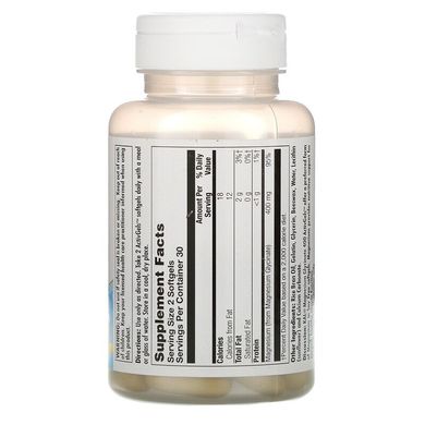 KAL, гліцинат магнію, без сої, 400 мг, 60 м'яких капсул (CAL-40114), фото
