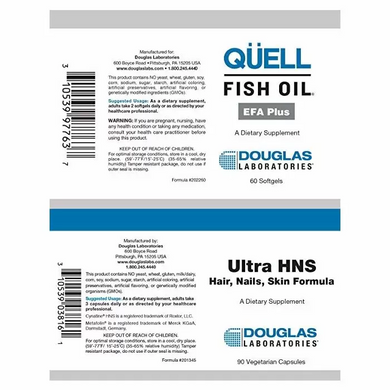 Рыбий жир для волос, ногтей, кожи, Fish Oil Hair, Nails, Skin, Douglas Laboratories, 2 банки (DOU-97767), фото