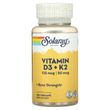 Solaray, витамины D3 и K2, 125 мкг (5000 МЕ)/50 мкг, без сои, 120 вегетарианских капсул (SOR-57445)