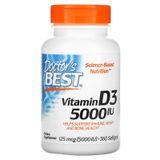 Doctor's Best DRB-00250 Doctor's Best, Витамин D3, 125 мкг (5000 МЕ), 360 мягких желатиновых капсул (DRB-00250)