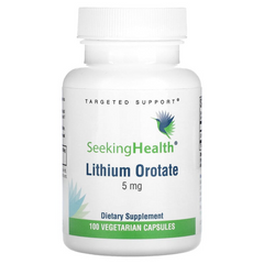 Seeking Health, Оротат літію, 5 мг, 100 вегетаріанських капсул (SKH-52061), фото