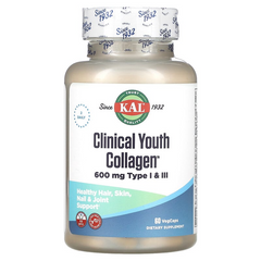 KAL, Clinical Youth Collagen, коллаген, 60 вегетарианских капсул (CAL-40696), фото