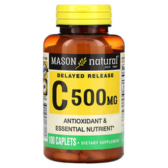 Mason Natural, Витамин C медленного высвобождения, 500 мг, 100 каплет (MAV-18111), фото