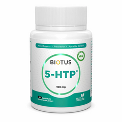 Biotus, 5-HTP (5-гідрокситриптофан), 5-HTP, 60 капсул (BIO-530975), фото