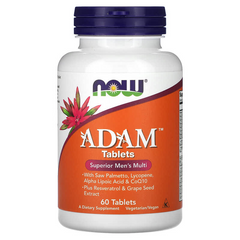 Now Foods, Adam, лучшие мультивитамины для мужчин, 60 таблеток (NOW-03875), фото