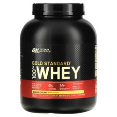 Optimum Nutrition, 100% Whey Gold Standard, сывороточный протеин, со вкусом банана, 2270 г (OPN-02957), фото