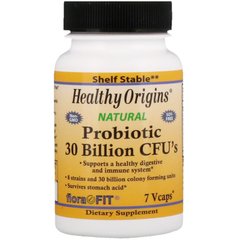 Healthy Origins, Пробиотик, 30 млрд КОЕ, 7 растительных капсул (HOG-55512), фото