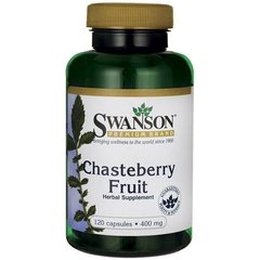 Вітекс священний, ягоди, Chasteberry Fruit, Swanson, 400 мг, 120 капсул (SWV-11065), фото