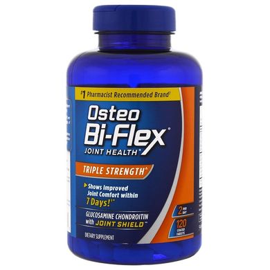 Osteo Bi-Flex, Здоров'я суглобів, потрійна сила, 120 таблеток в оболонці (OBF-03120), фото