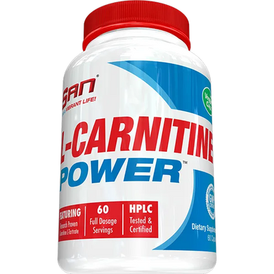 SAN, L-карнітин, Power, 60 капсул (SAN-44005), фото
