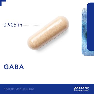 Pure Encapsulations, ГАМК, 700 мг, 60 растительных капсул (PE-01025), фото