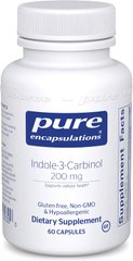 Индол-3-Карбинол, Indole-3-Carbinol, Pure Encapsulations, 200 мг, 60 капсул (PE-00530), фото