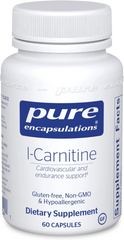 Pure Encapsulations, l-carnitine, L-карнитин тартрат, 340 мг, 60 капсул (PE-00054), фото